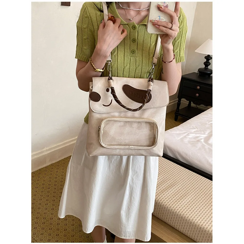 New Korean Style Frosted Large Capacity High Quality Commuter Handbag Sweet Ulzzang Y2K Ita Bag Cute Cartoon Backpack for Women