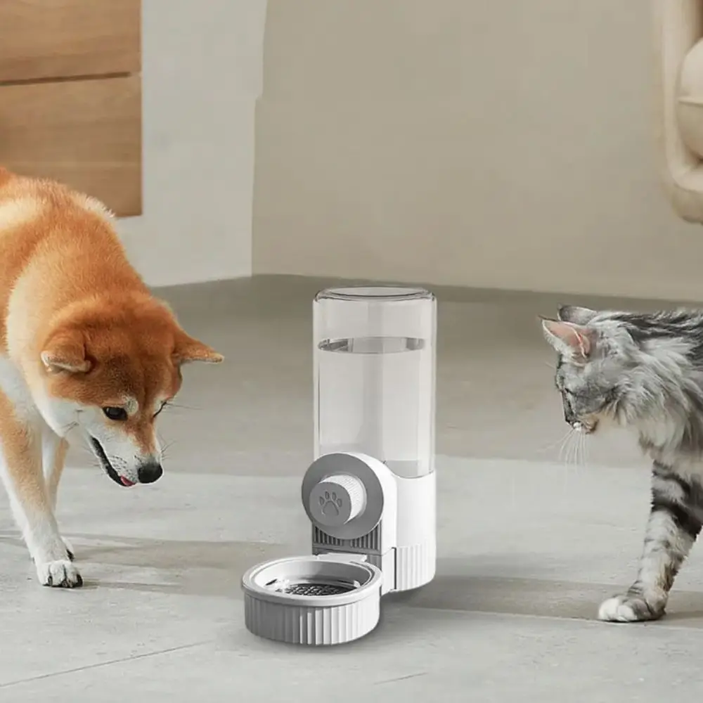 

Automatic Hanging Pet Food/Water Dispenser Large Capacity Transparent Cage Feeder Detachable Leakproof Cat Water Bottle
