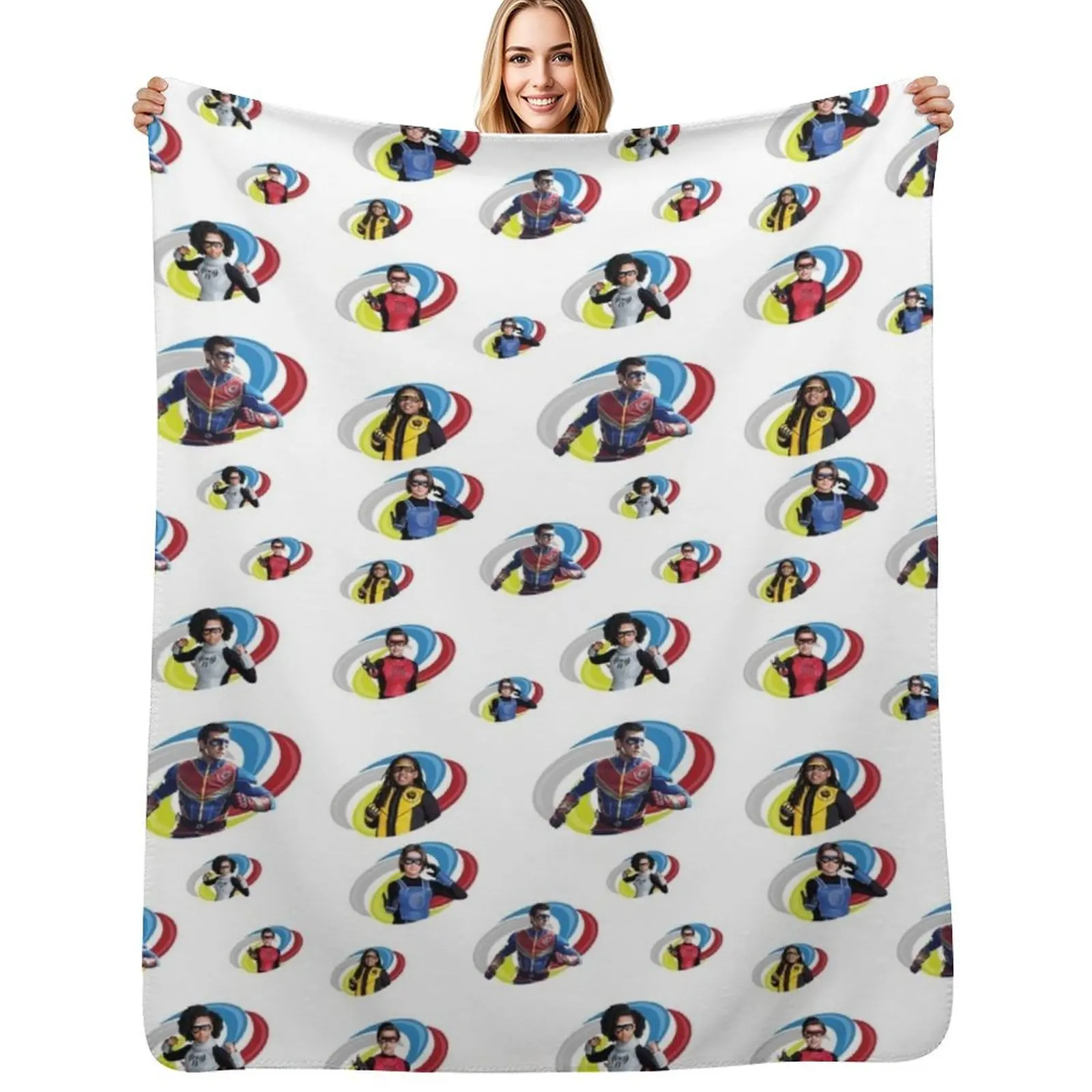 Danger Force Logo Pattern Throw Blanket bed plaid Blankets For Bed Shaggy heavy to sleep Luxury St Retros Blankets