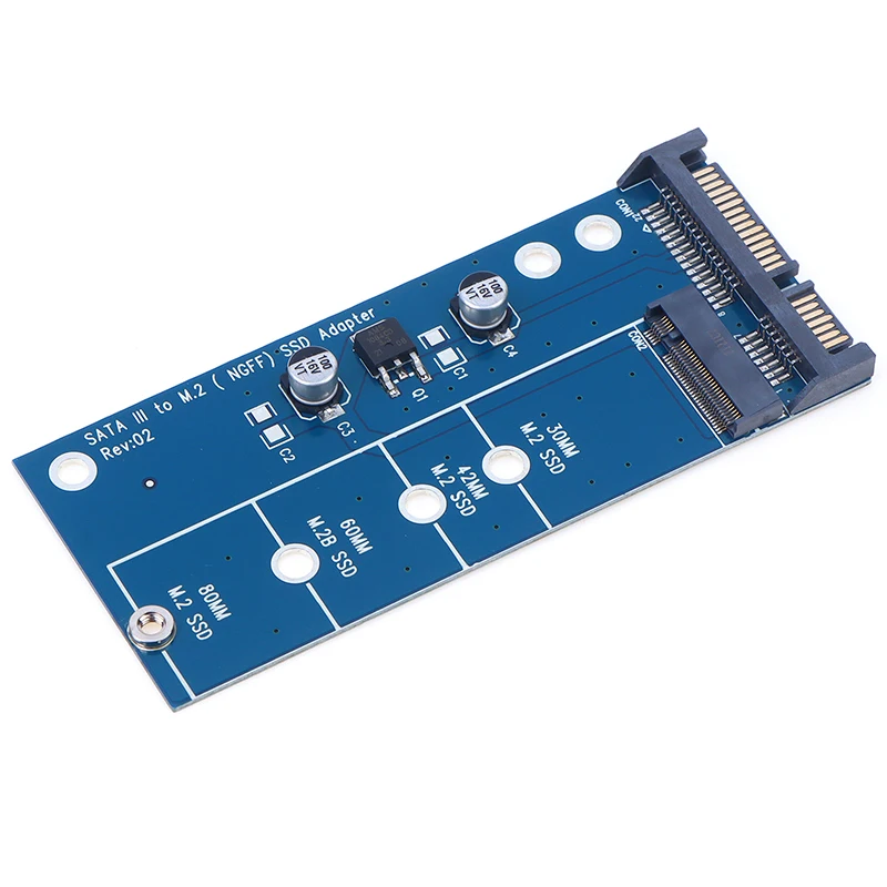 추가 카드 NGFF M.2 어댑터, M2 SATA3 라이저 M.2-SATA 어댑터, SSD M2-SATA 확장 카드 B 키 지원, 30mm, 42mm, 60mm, 80mm, 1PC