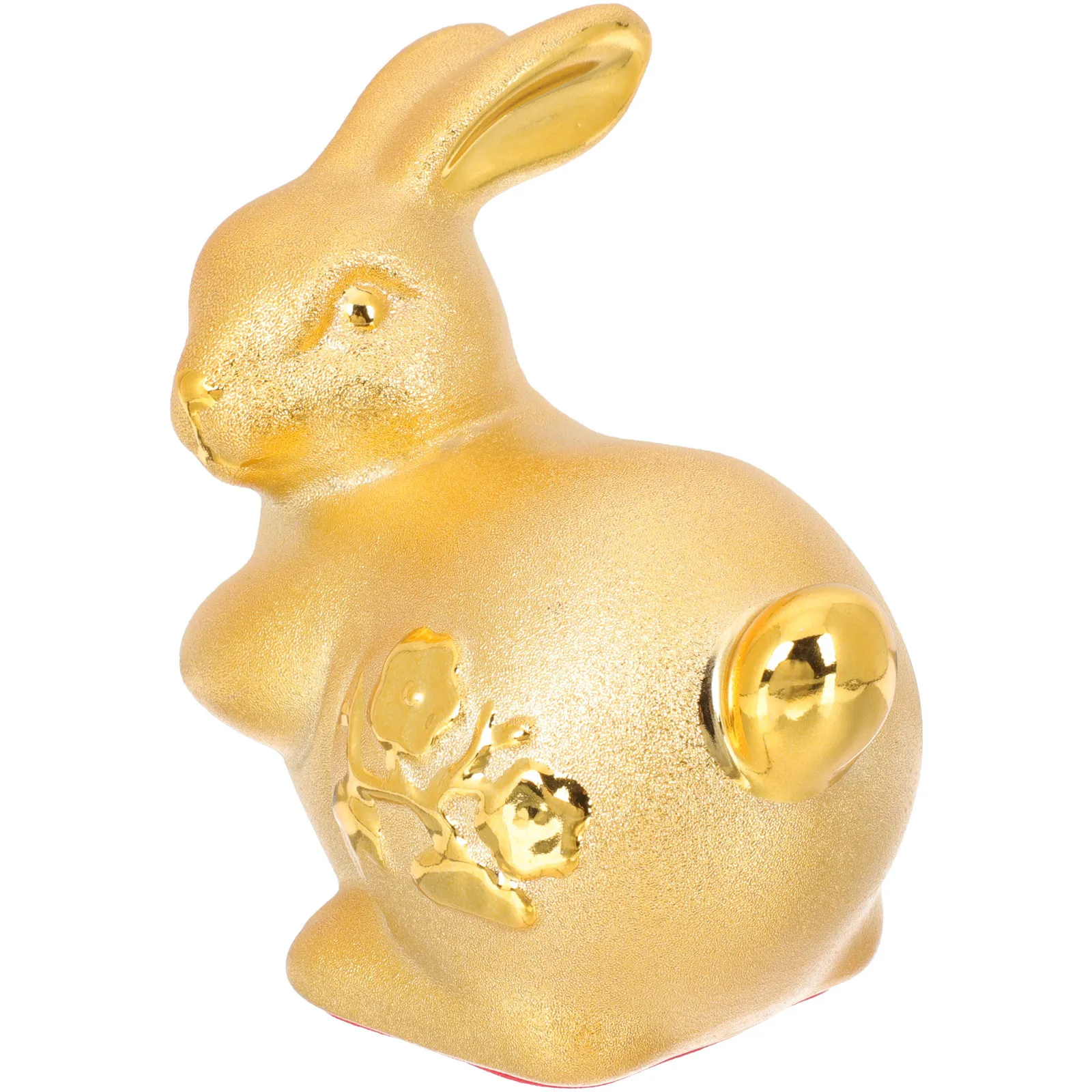 

Rabbit Desktop Statue Cartoon Rabbit Ornament Glazed Pottery Bunny Decorative Sculpture New Year Easter Party Decor