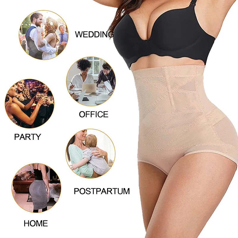 Entrenador de cintura para mujer, moldeador de cuerpo, Control de barriga, bragas planas de cintura alta, levantador de glúteos, ropa interior de