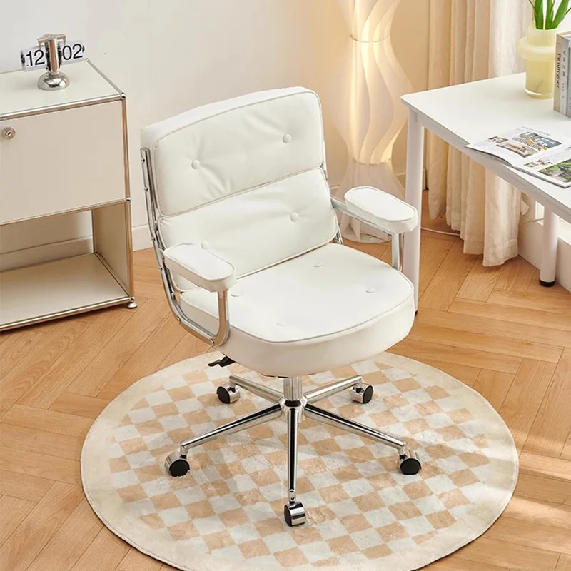 Vanity Nordic Office Chair White Bedroom Executive Swivel Mobile Computer Chair Armchair Lounge Sillas De Espera Home Furniture