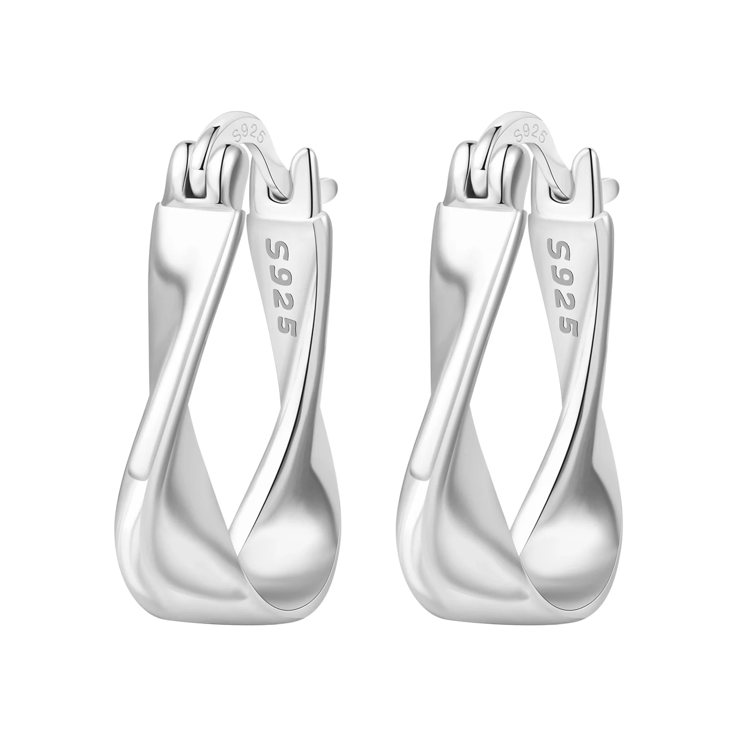 Schlichte U-förmige Ohrringe aus 925er-Sterlingsilber, Schmuck, vielseitige Creolen für Frauen, Schmuck, feine Geburtstagsfeier-Geschenke