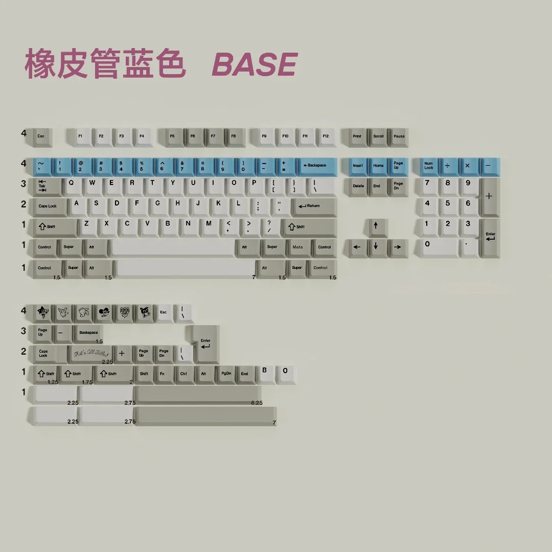 PBT GMK CYL Rubrehose Keycaps 5 Side Dye Sublimation Cherry For Mechanical Keyboard AULA F75 Ajazz Ak820 Pro Akko Fun60 Pro Game