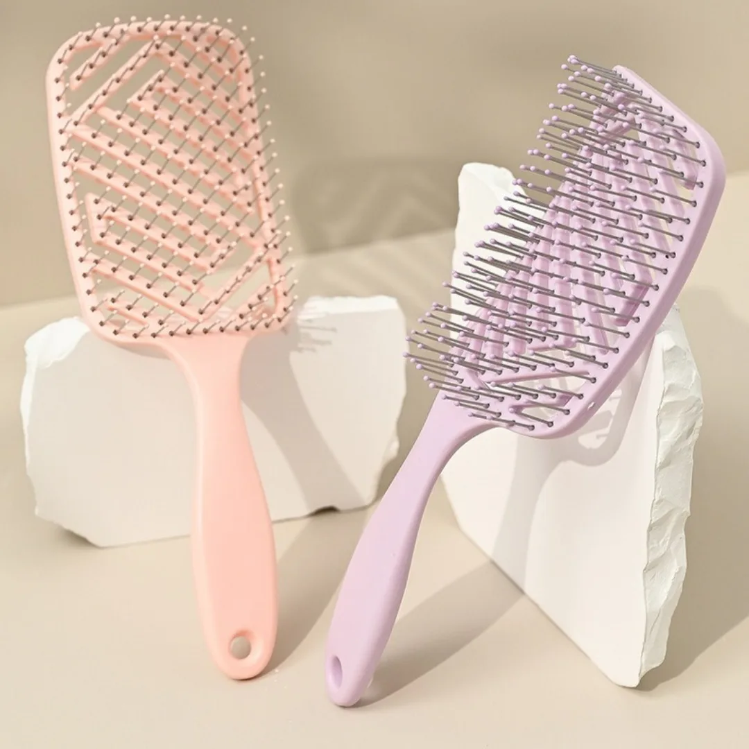

Fluffy Hair Curl Define Styling Brush Hollow Out Detangling Hair Brush Tangled Comb Shaping Defining Curls Barber Styling Tools