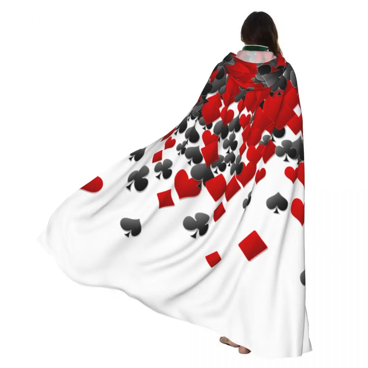 

Cosplay Medieval Costumes Abstract Poker Hooded Cloak Capes Long Robes Jackets Coat Carnival