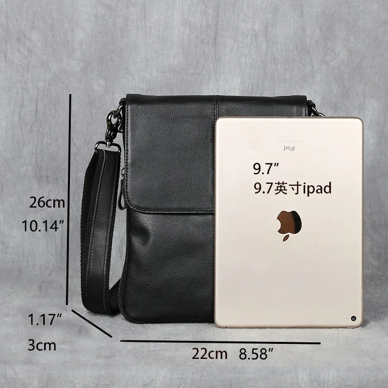 Imagem -06 - Nova Moda de Couro Genuíno Bolsa de Ombro Camada de Cabeça dos Homens Vertical Grande Capacidade Multi-funcional Crossbody Bolsa