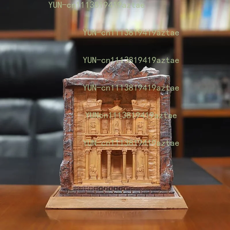 Resin Crafts Home Ornament World Famous Architectural Model Petra Ancient City Creative Crafts Ornament
