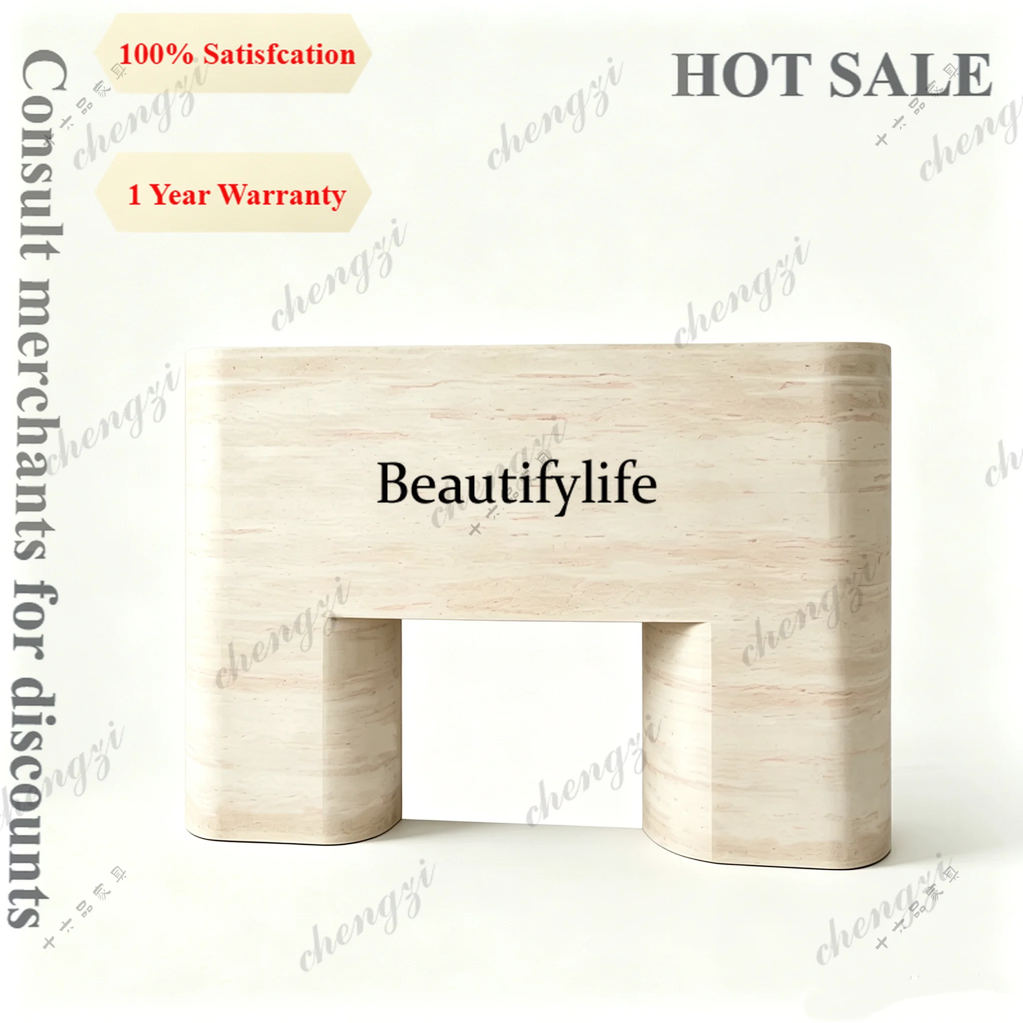 B567  Wabi Sand antique mantel French simple fashion, fireplace cabinet background wall imitation travertine paper fireplace