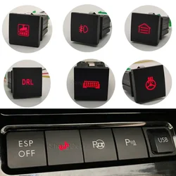 1PC Auto LED Light Steering Wheel Heat Front Fog Lamp Switch Push Button for VW Golf 6 Jetta MK6 EOS Scirocco 2009 -2011