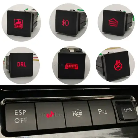 자동 LED 라이트 스티어링 휠 히트 프론트 안개등 스위치 푸시 단추, 폭스바겐 골프 6 제타 MK6 EOS 시로코 2009 -2011, 1 개
