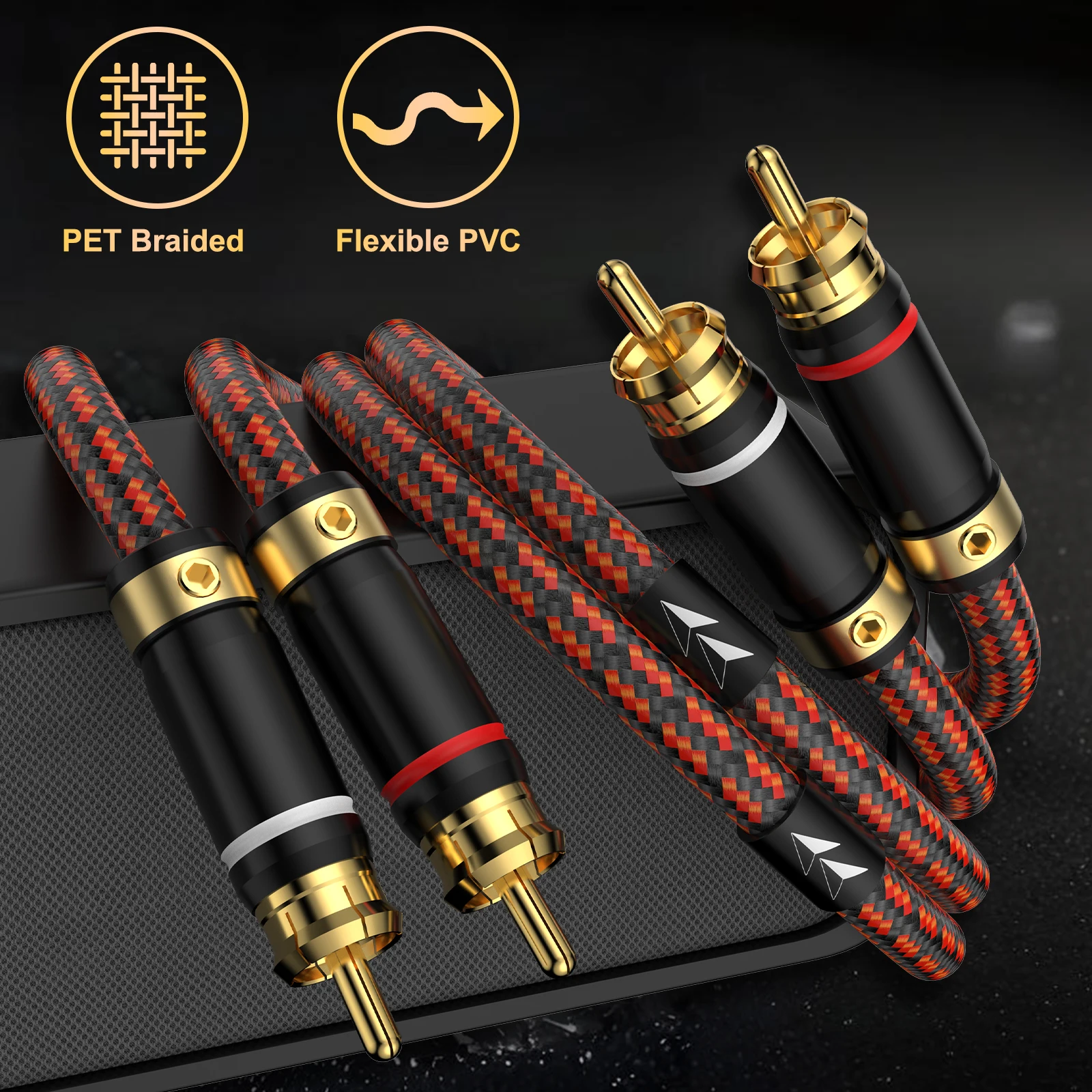 

Audiocrast Hi End Audio Cable HIFI RCA Audio Cables With Copper Tin Sleeves RCA Plug Cable