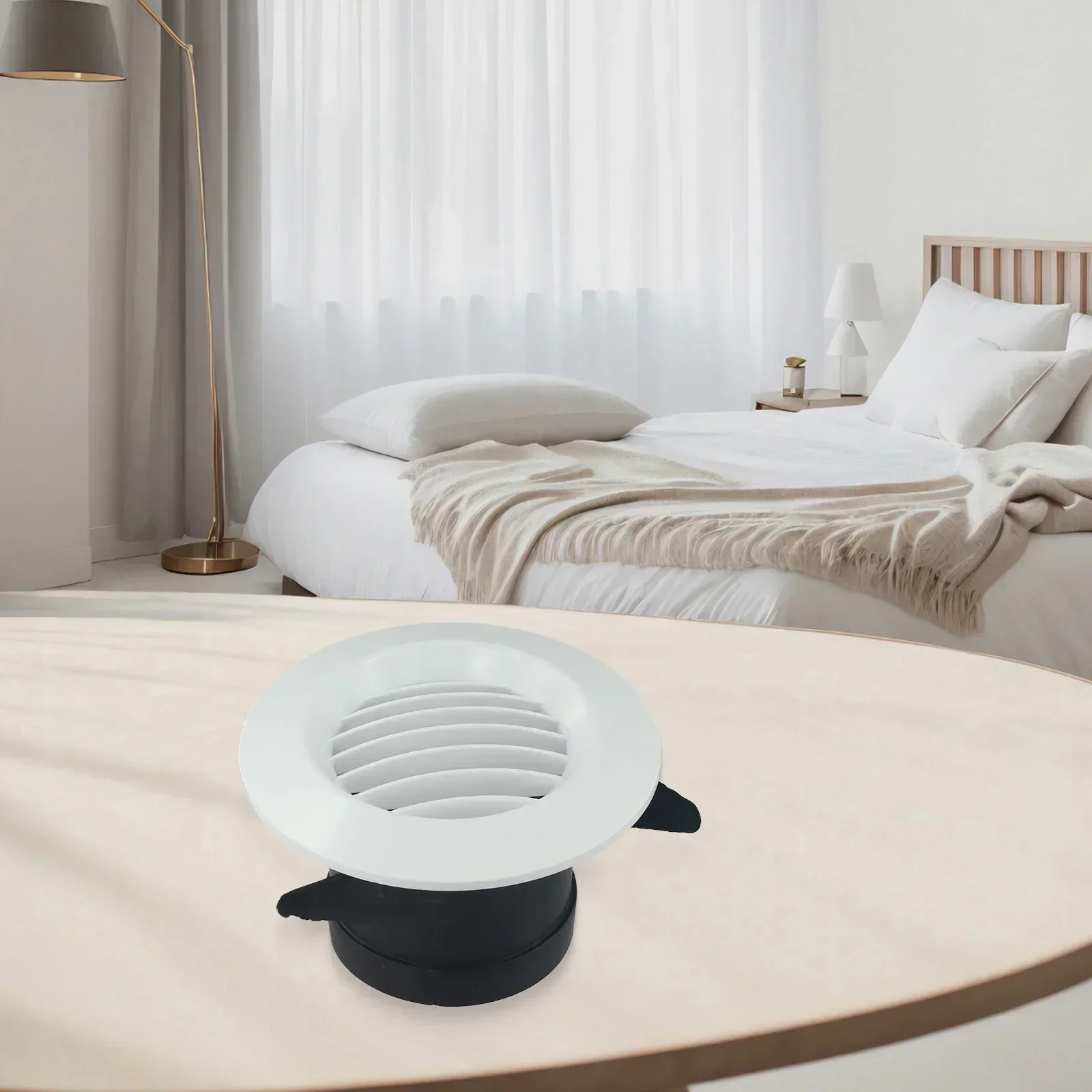 

Installation ABS Ventilation Grille Adjustable Vent Cover Efficient Exhaust Rotating Grill Round Inlet Installation