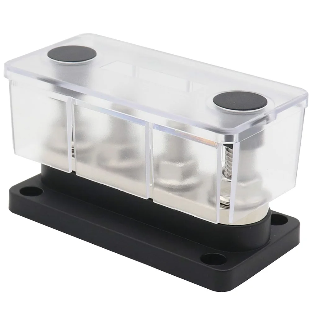 

High Current Bus Bar Automotive Power Distribution Terminal Block Multiple Wire Connection Black Strip Truck Accessories