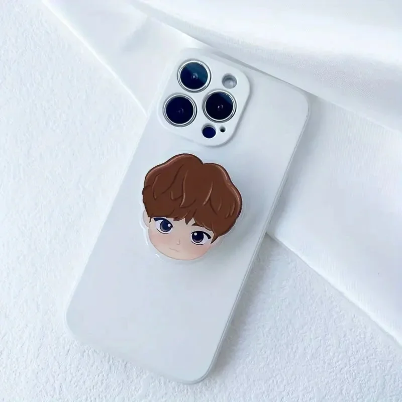 Korean Popular Idol Boy Group Phone Stand Acrylic Socket Grip Holder Retractable Lazy Stand Anime Character Phone Holder