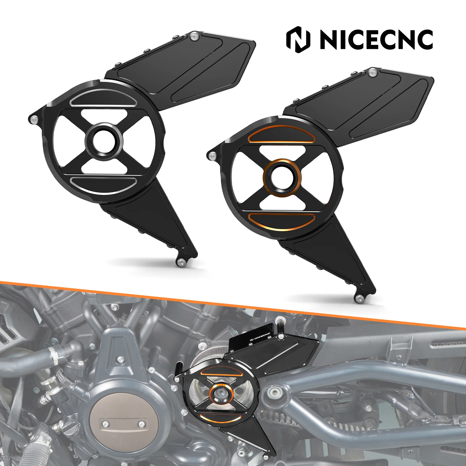 

For 2022-2024 Harley Nightster Front Sprocket Cover Pulley Cover for Harley Sportster S RH1250S Pan America 1250/Special 2021-24