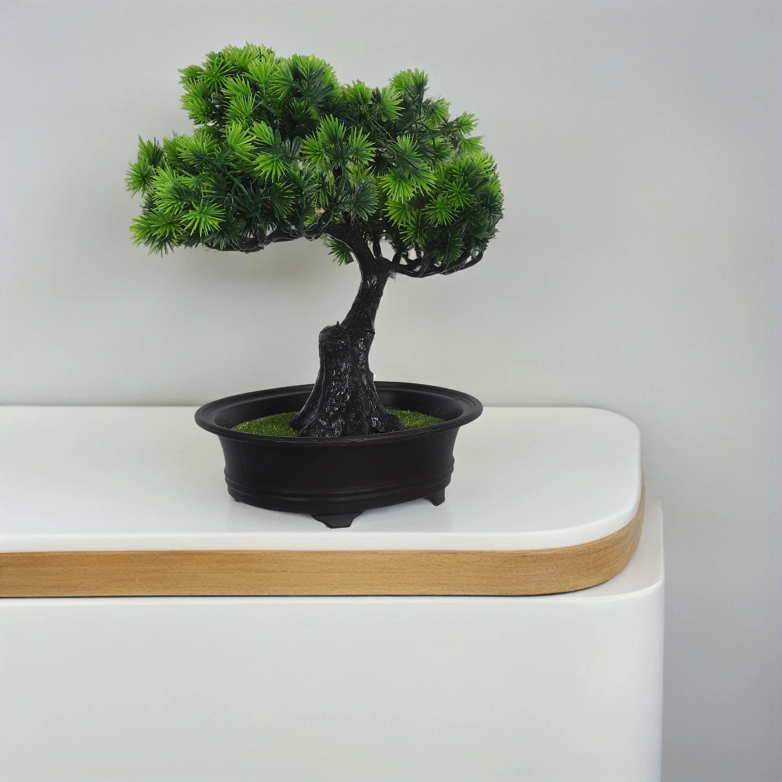 

Realistic Artificial Greenery Bonsai Tree Japanese Inspired Fake Plant Compact Size for Desk Home Office Meditation Space Decor