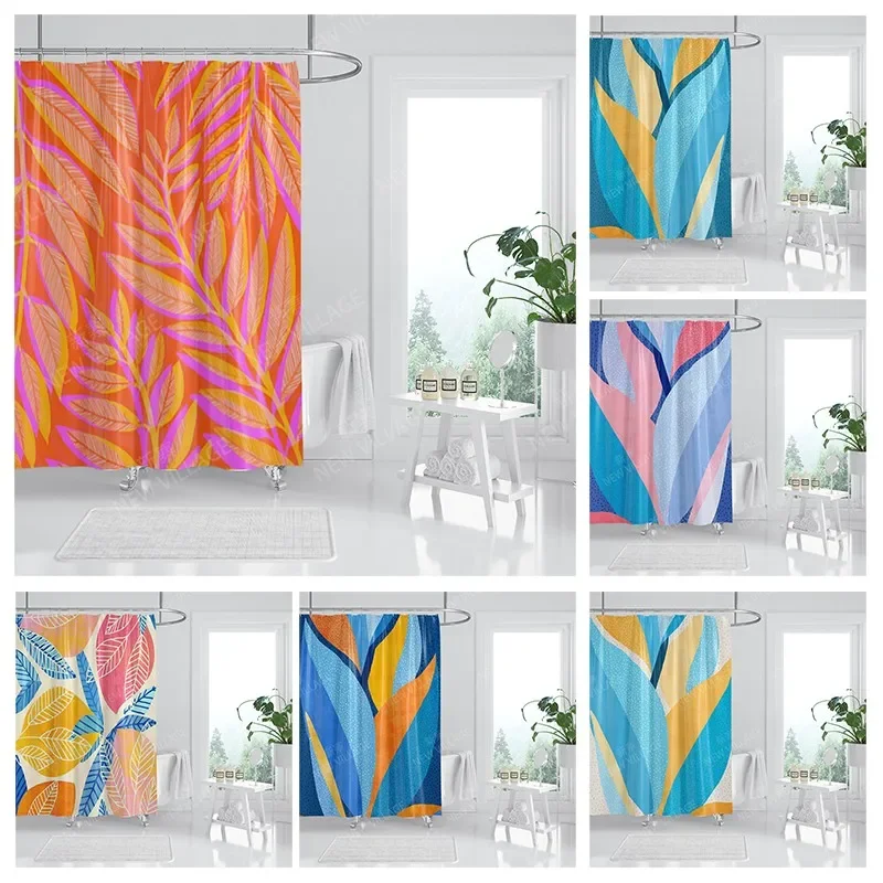 

Waterproof fabric shower curtains Bathroom curtain accessories 180x200 Bath curtain for shower 240*200 nordic boho decoration