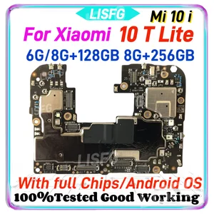 Bilashmart High Quality Xiaomi MI 10 T Lite 10T LITE 5G Motherboard Android OS Logic Board Unlocked Mainboard 6G/8G RAM 128GB/256GB ROM