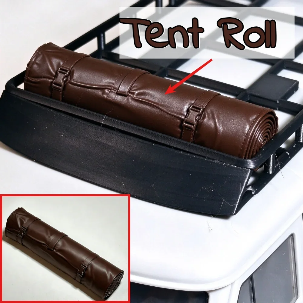 RC Crawler Upgrade Part for WPL C104 1/12 Scale Tent Canvas Roll Model custom size RC Mod Decorative Replacement Component