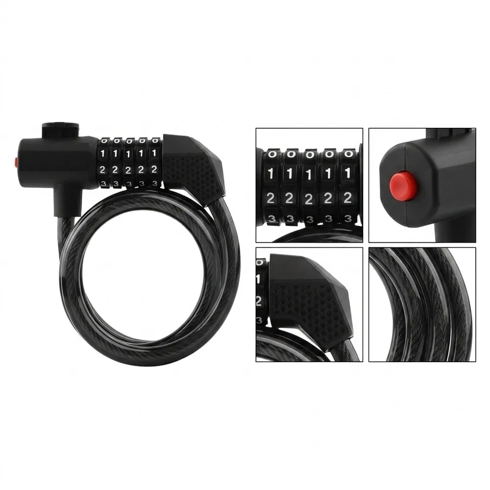 Mode Steel Cable for Bicycle 1.2m Length 11.5mm Thick Key and Numeric Password Outdoor For Bike Security  Mode