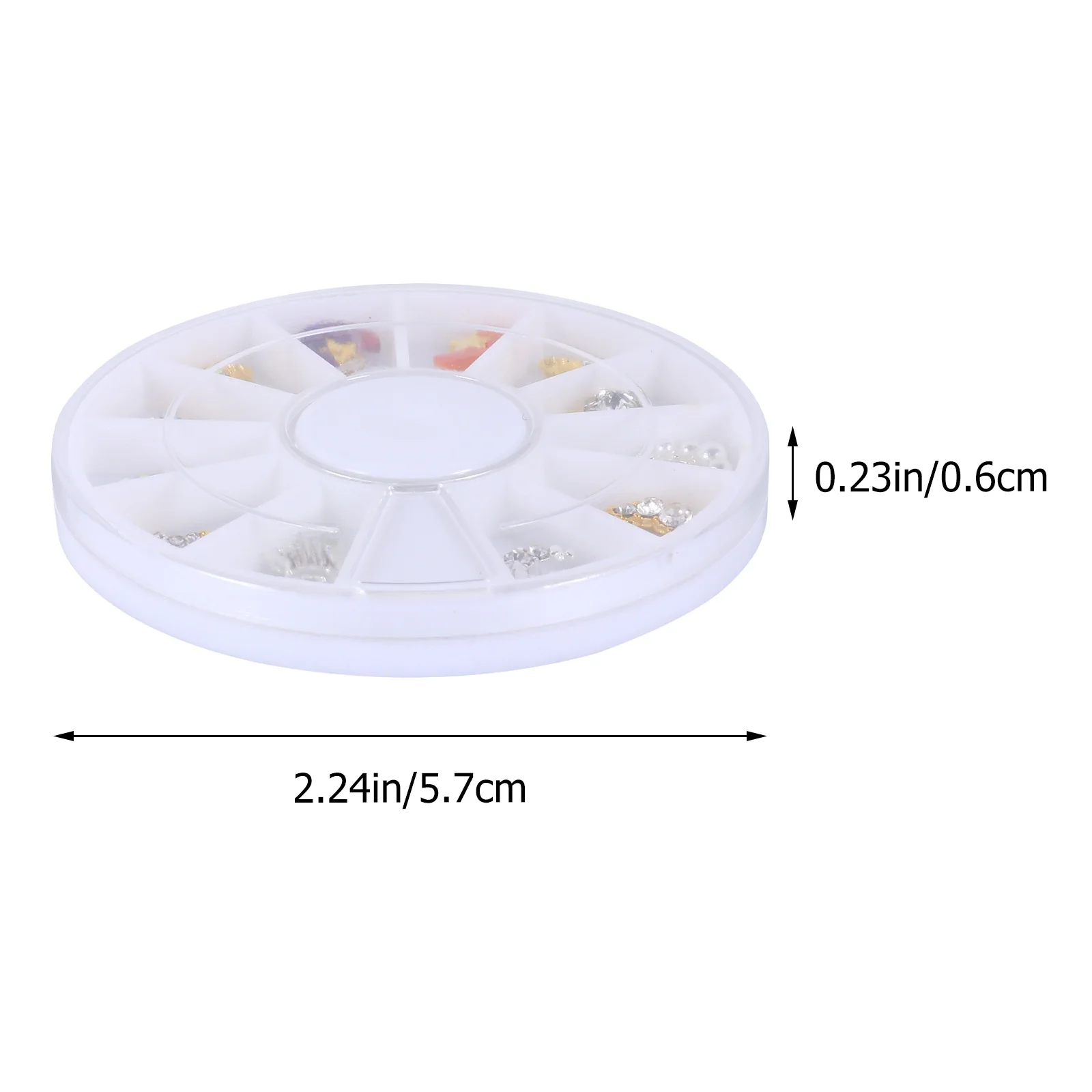 12Pcs Nail Rhinestone Studs Decoration Sparkling Crystal Art Tips for Nails Crafts Phones Laptops Glasses Charm Embellishment