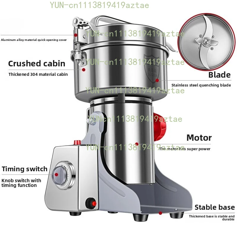Electric Ultrafine Grinder Household Commercial Chinese Herbal Medicine Pulverizer Mill