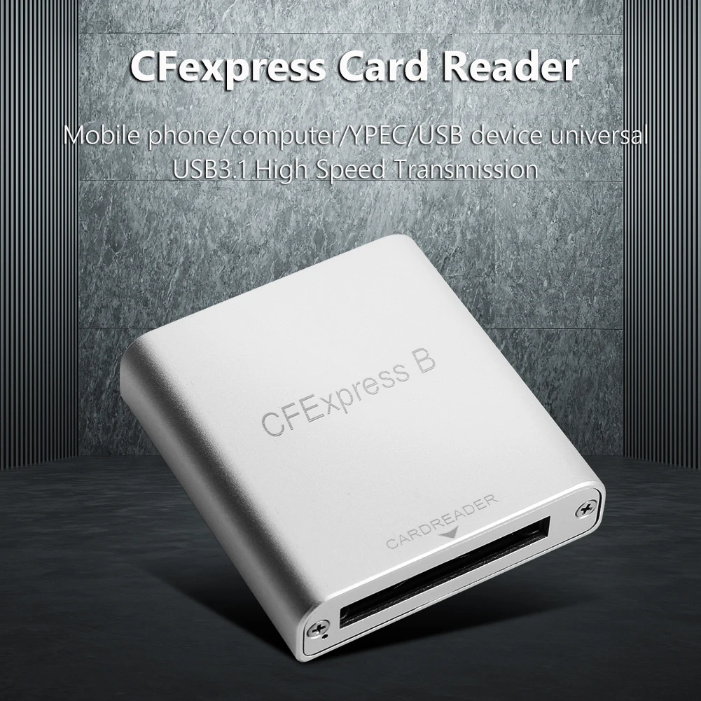 

Портативный адаптер для чтения карт памяти CFexpress USB 3.1 Gen 2 CF 10 Гбит/с для ноутбука, компьютера, телефона для MacBook iPad Chromebook