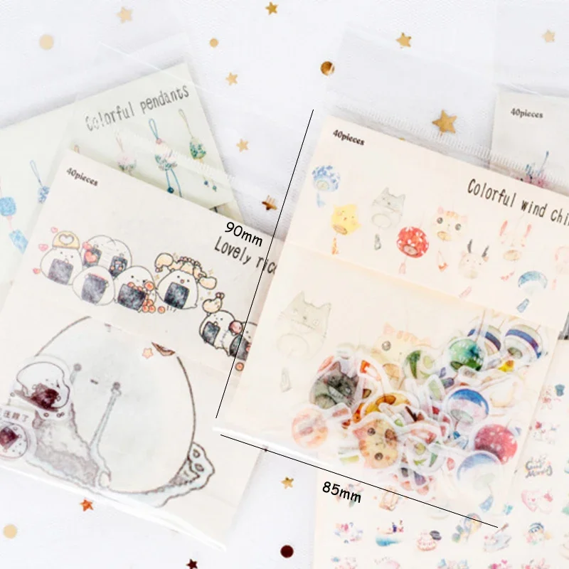 40 ชิ้น/ล็อตเกาหลีพิเศษน้ํามันสติกเกอร์สติกเกอร์ตกแต่ง DIY Album Diary Scrapbooking ป้ายสติกเกอร์สมุดภาพ