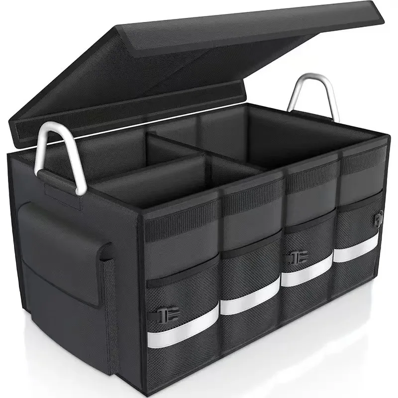 Boîte de rangement pour coffre de voiture, pratique, imperméable, antidérapante, pliable, avec poign