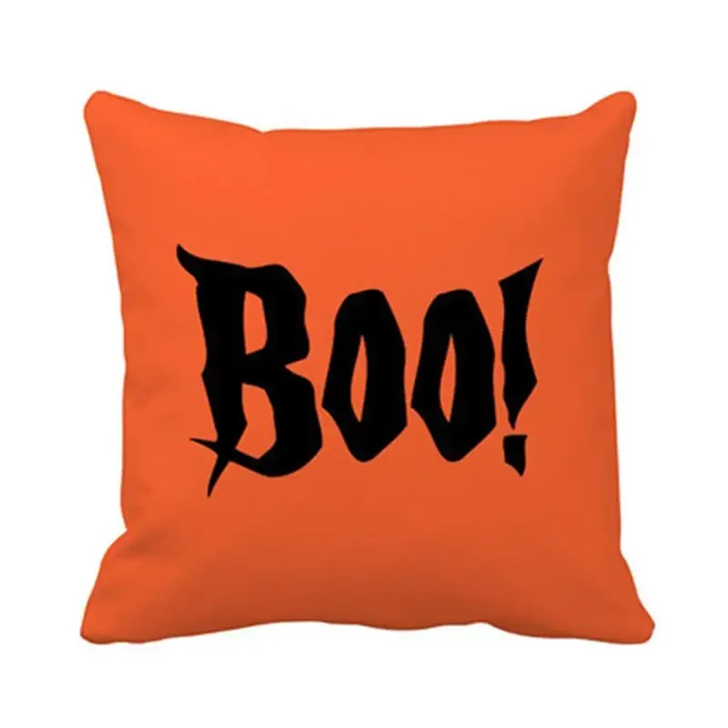 45x45cm Halloween Cartoon Pumpkin Horror Bat Ghost Pillowcase Home Halloween Decoration Cozy Sofa Cushion Cover Pillows Case