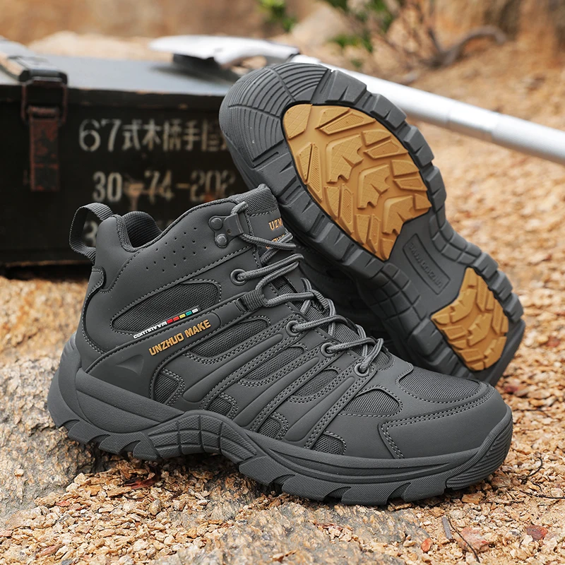 Water Proof Hiking Boots Male Outdoors Camping Anti-wear Rapid Response Fishing Hunting Tactics Training Anti-slip Sports Shoes