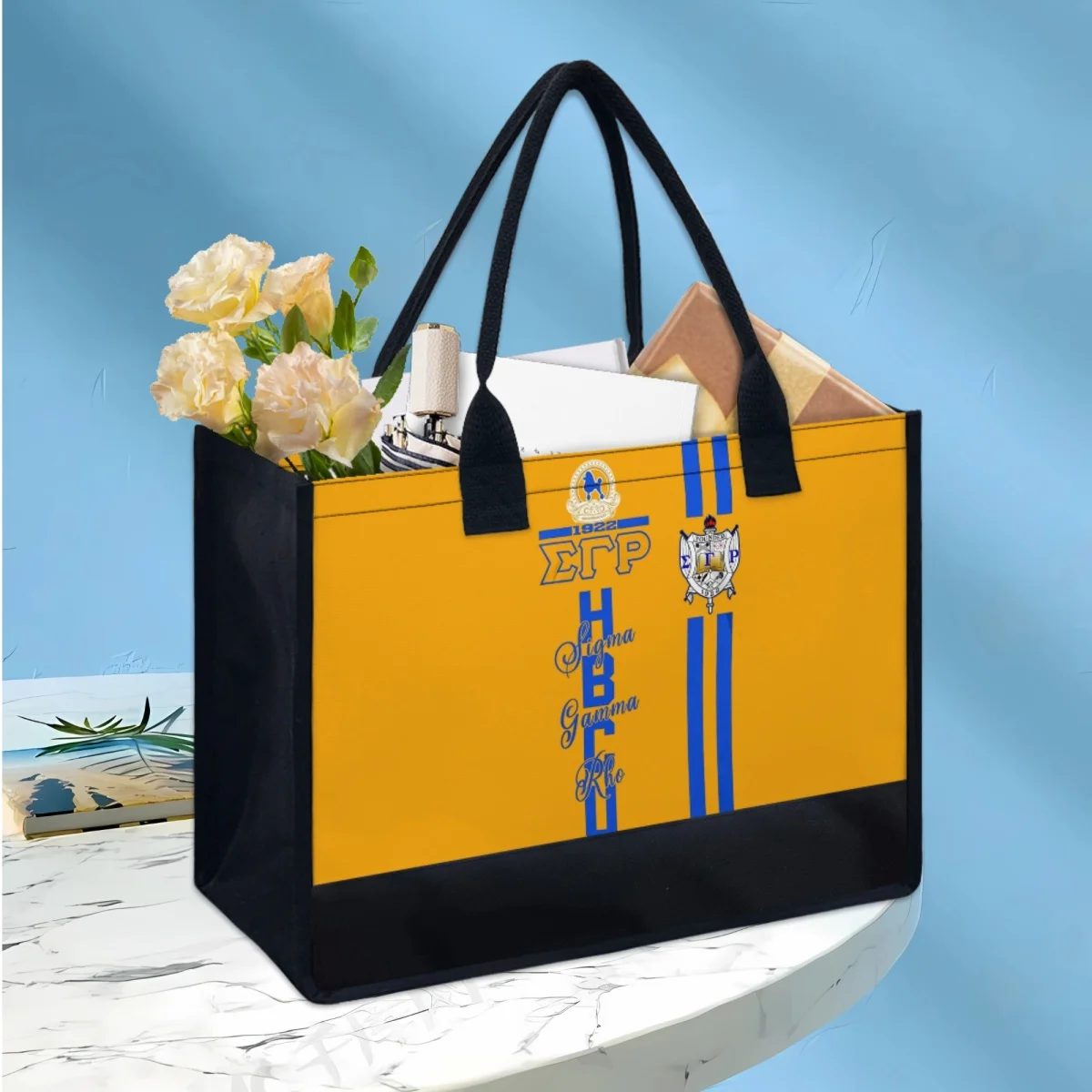 Totes for Women Sigma Gamma Rho Print Vintage Handle Shoulder Bag Gift Large Sorority Casual Clutch Female Messenger Bags 2023