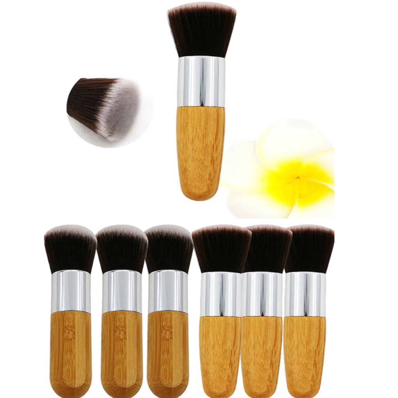 Professionele Chubby Pier Foundation Brush Platte CrèMe Up Kwast Cosmetische Make Up Brush Tool Brochas De Maquillaje