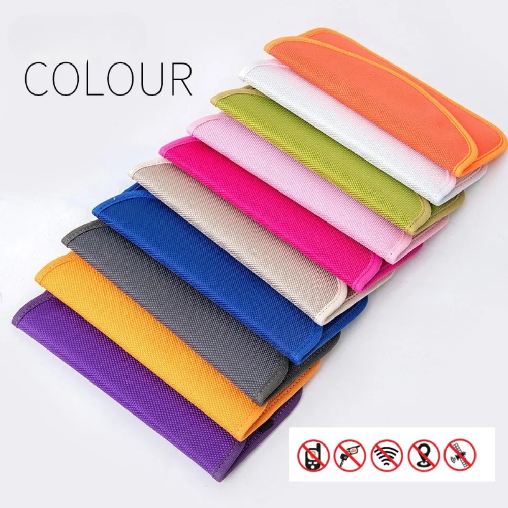 Colorful Car Key Signal Blocker & Phone Bag, RFID Blocking Faraday Cage Fob Pouch for Automotive & Mobile Security