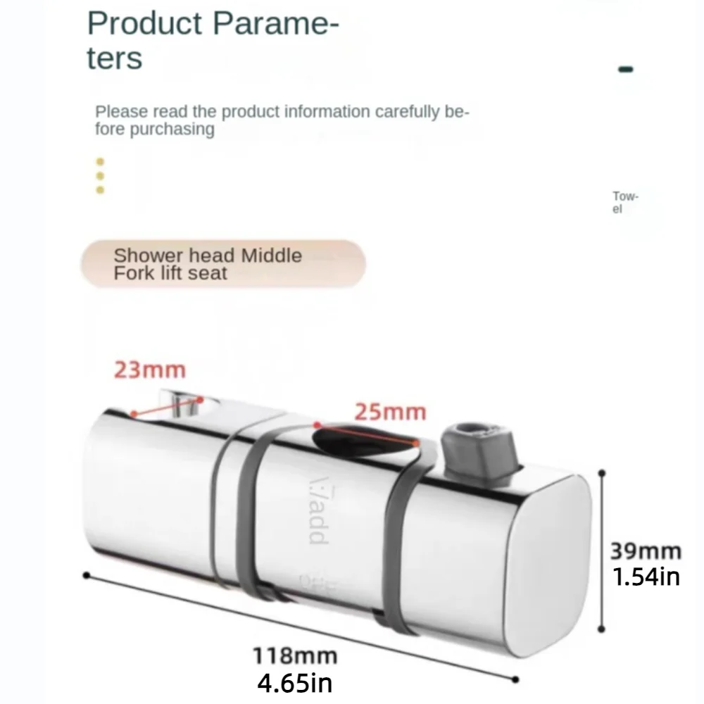 ก้านฝักบัวแบบถอดได้, ก้านฝักบัวปรับได้360องศาแขนยึดแบบคงที่ฐานของหัวฉีดฝักบัว ABS แบริ่งที่แข็งแกร่ง