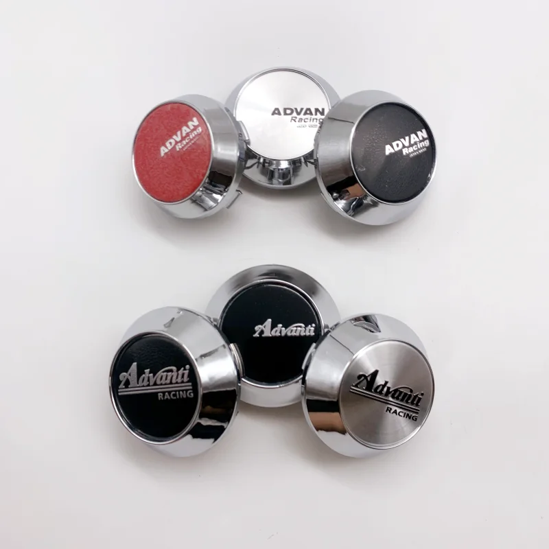 4pcs 65mm (45mm Stickers) Advan Racing Advanti Japan Emblem Logo Car Wheel Center Caps Rim Centre Hub Cover Styling Accessories