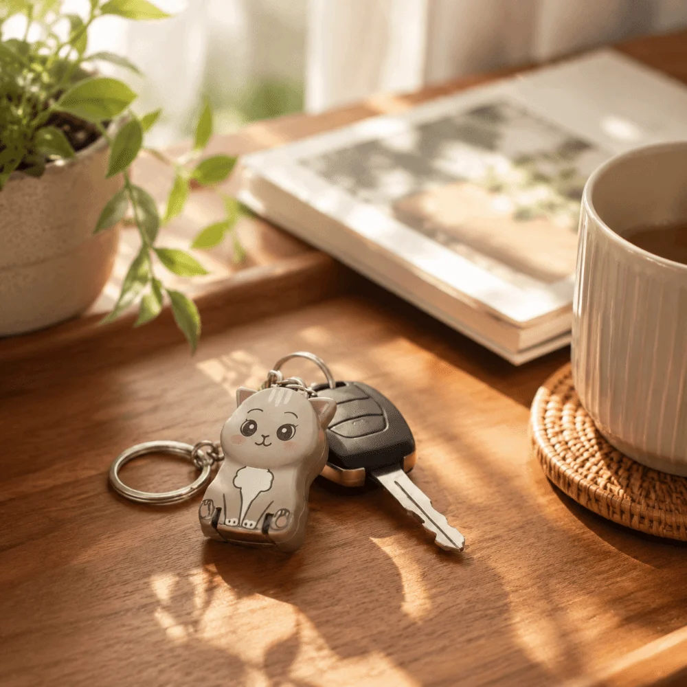 Ornaments Compact Nail Clippers Foldable Cat-shaped Manicure Tool Keychain Pendant Decoration Fingernail Trimmer Manicure