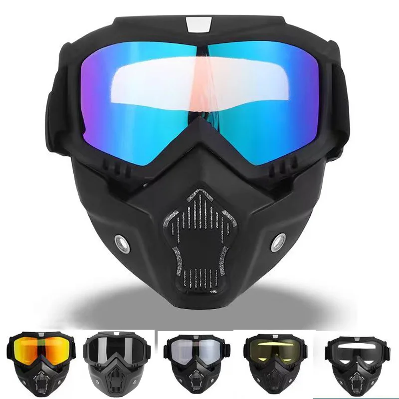 

Men Lady Motocross Sunglasses Motorcycle Goggles Mask Windproof Ski Goggles Knight Riding Lenses Moto Accessories Glasses Casque