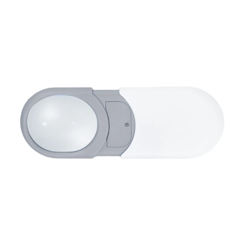 Small Glass with LED Light 10X Lighted Pocket Magnifier Handheld Lighted Magnify Glasses for Close Work