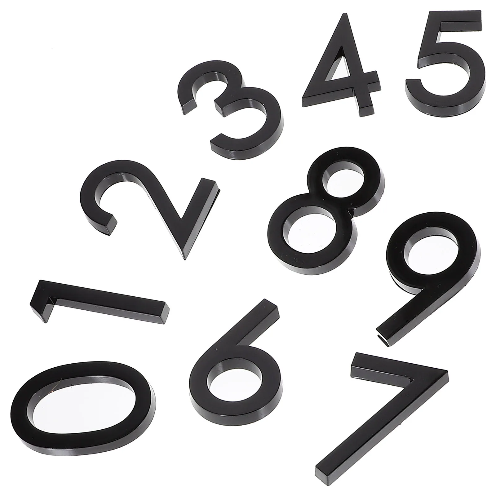 

10 Pcs House Number Digital Door Signage ABS Resin Durable Address Plaque for Outdoor Indoor Never Fades Legible Numbers