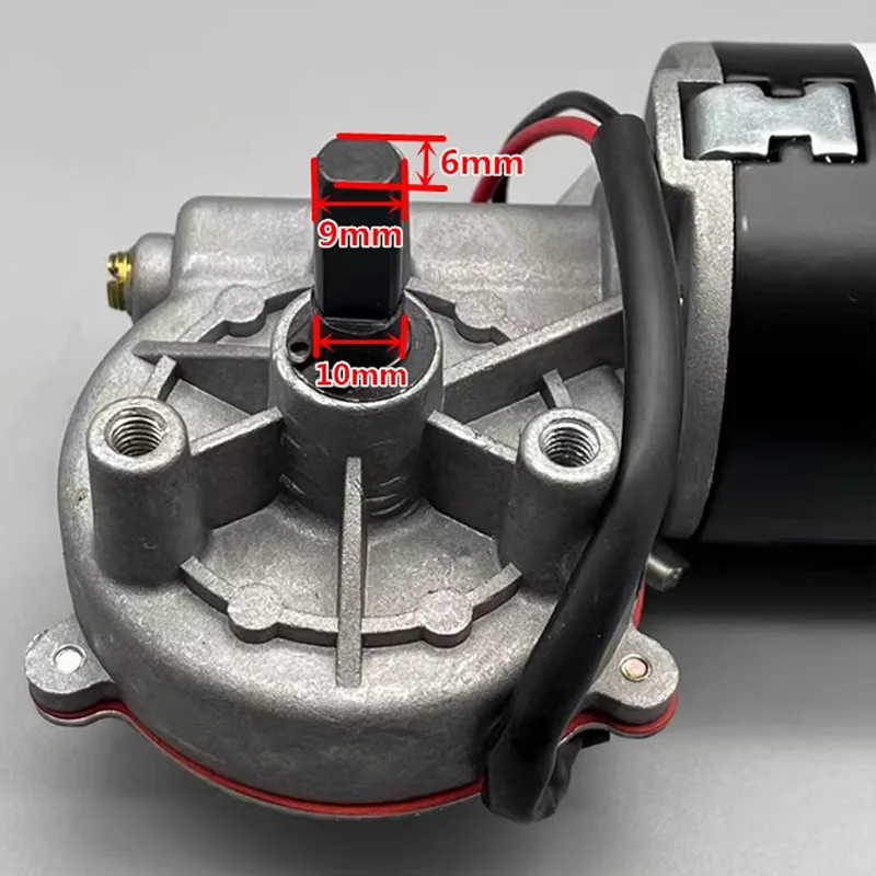 عالية السرعة تيار مستمر دودة والعتاد المخفض 60 واط 24 فولت 52 دورة في الدقيقة الكهربائية عكسها الذاتي قفل محرك تروس معدني إيجابي وسلبي