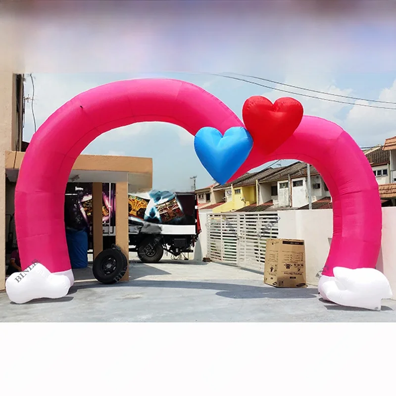 

Customized for Inflatable Arch Balloon Wedding Ceremony Event Decoration Large Pink Heart Shape