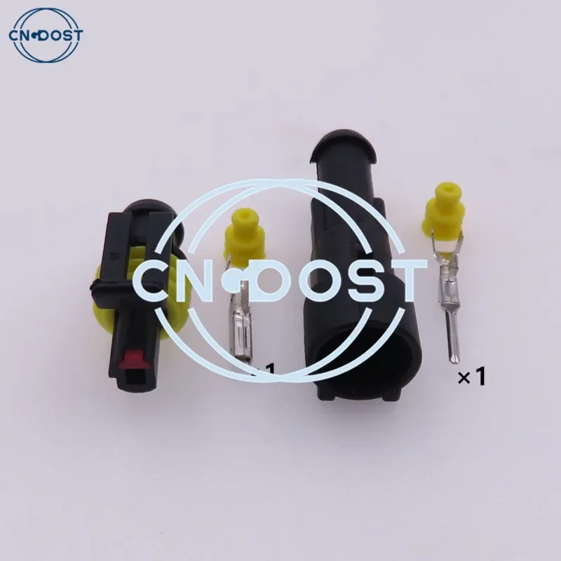 1 Set 1 Pin 282103-1 282079-2 Superseal 1.5 Series Waterproof Electrical Wiring Harness AC Assembly Auto Socket Plug For Car