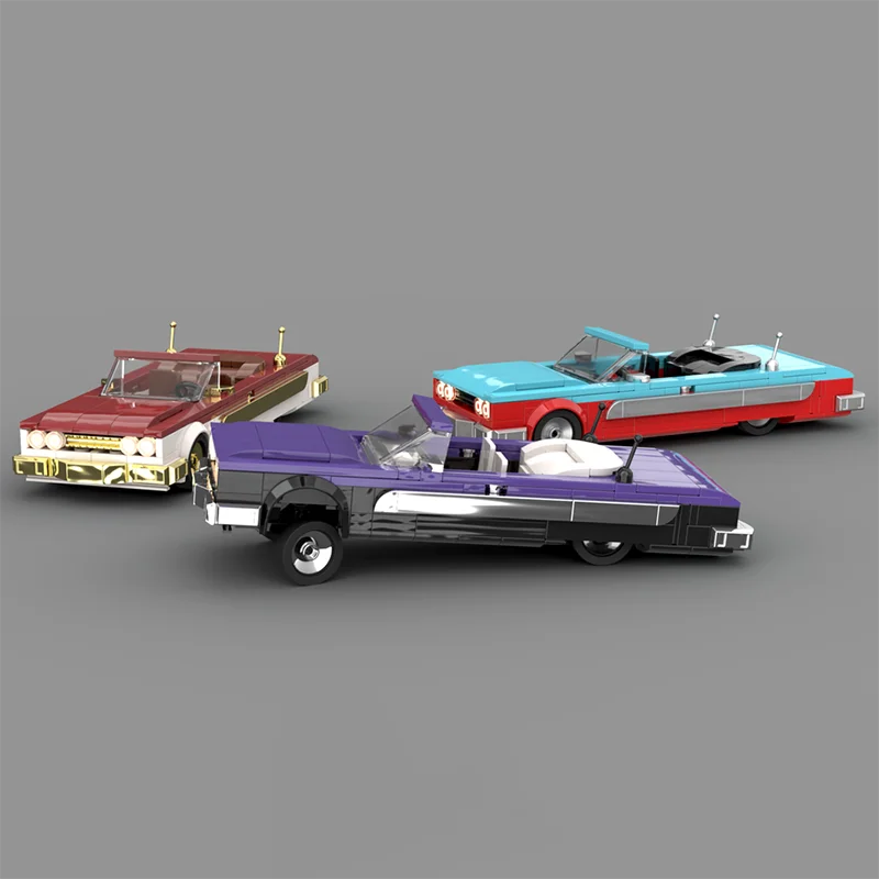 NIEUWE MOC Lowrider Stadsauto Snelheidskampioen Klassieke auto Bouwstenen Jongen DIY Racing Model Kinderspeelgoed Cadeau Technisch blok