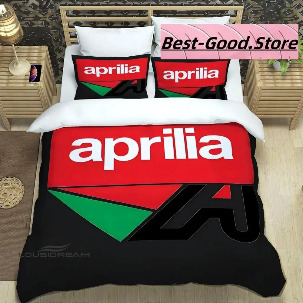 

3D Print Fashion A-Aprilia motorcycle Bedding Set Boys Girls Twin Queen King Size Duvet Cover Pillowcase Bed boys Adult Bedroom