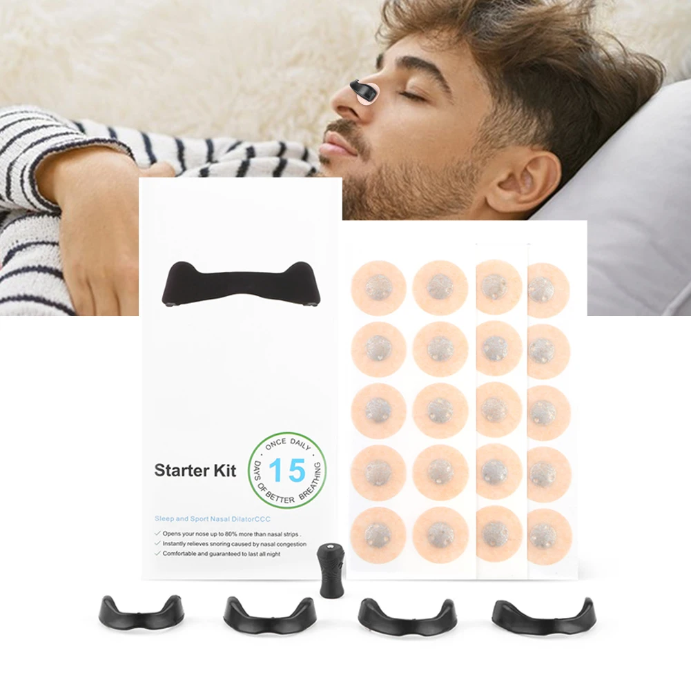 Magnetic Anti Snore Patch Nose Dilator Anti Snoring Nose Easy Breath Anti-Snoring Device Improve Sleeping 15Pairs/Box