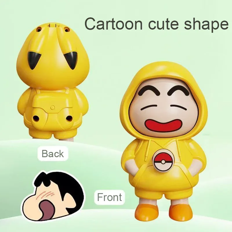 Crayon Shin-chan Keychain Creative Face Changing Toys Cartoon Office Desktop Ornament Home Decoration Backpack Pendant Keyring