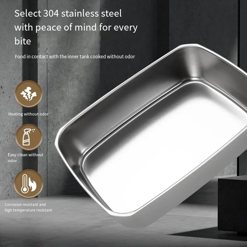 Large Capacity 2.0L Electric Lunch Box Car Four in one Plug in Portable Water free Hot Rice Double Voltage 304 Stainless Steel